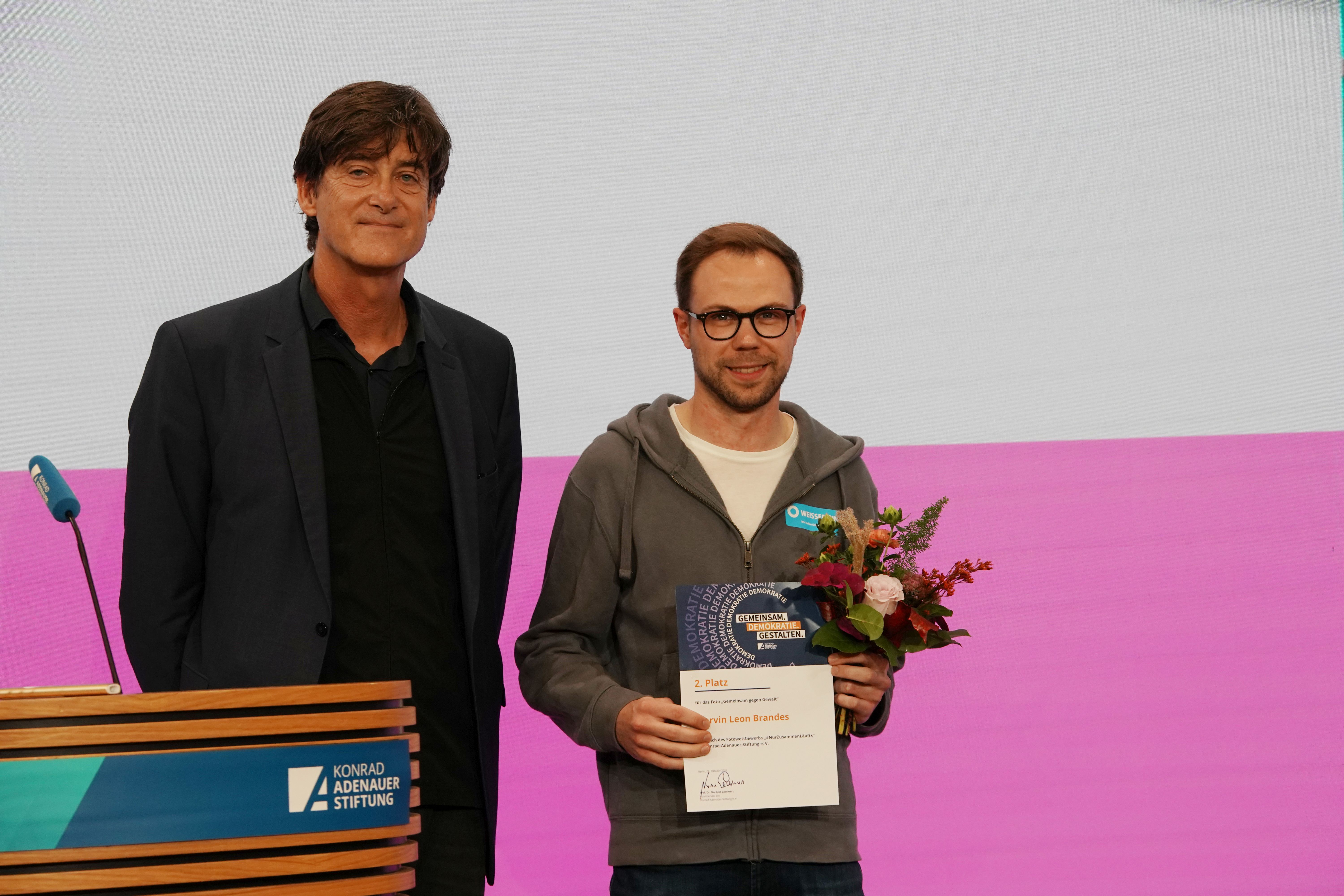 Marvin mit Lorenz Maroldt